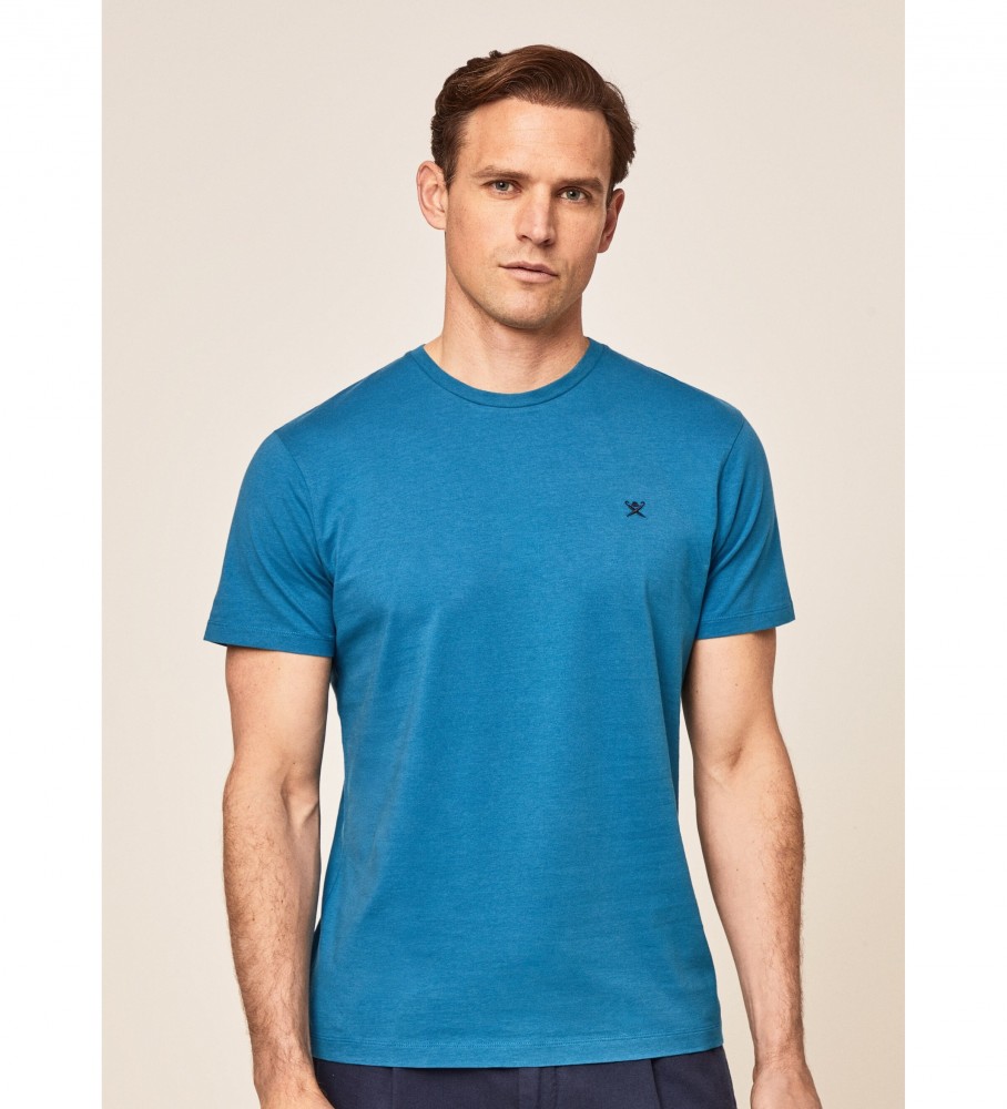 Mode Markenschuhe Markenturnschuhe Hackett Geschäft Logo-Stickerei Accessoires und für - und Basic Schuhe, - T-Shirt blau Esdemarca