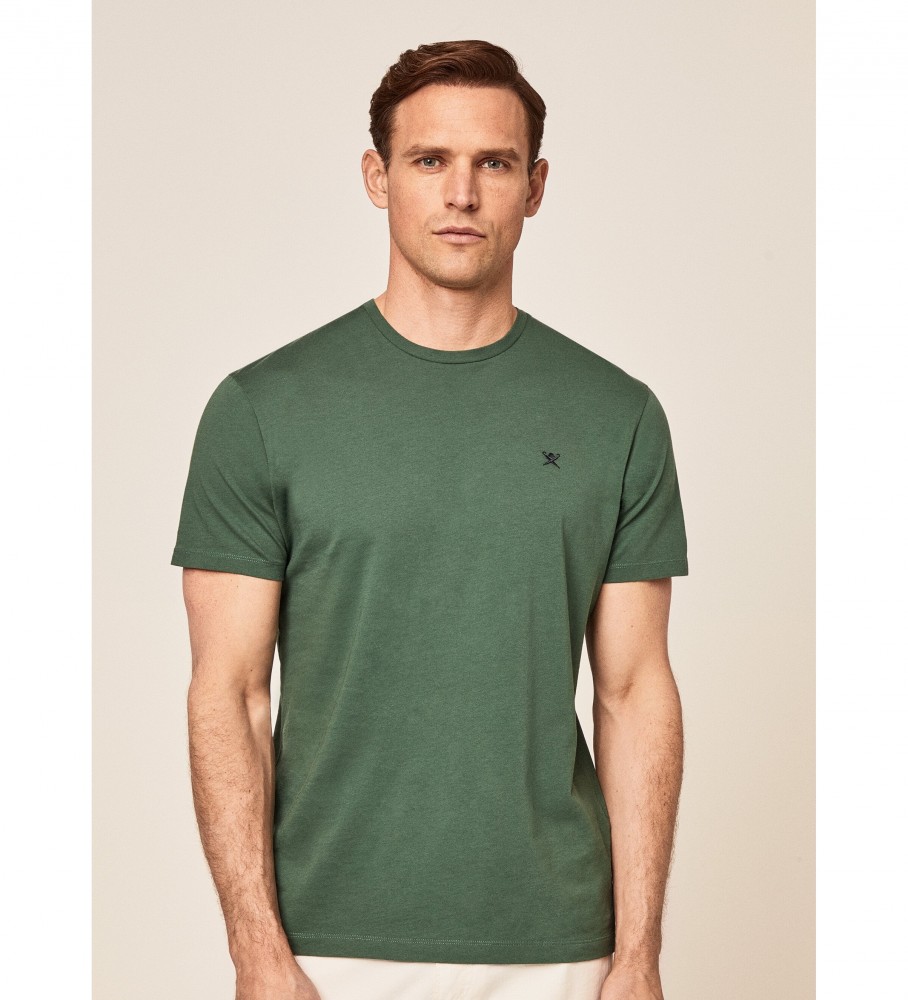 Hackett Camiseta Básica Logo Bordado verde