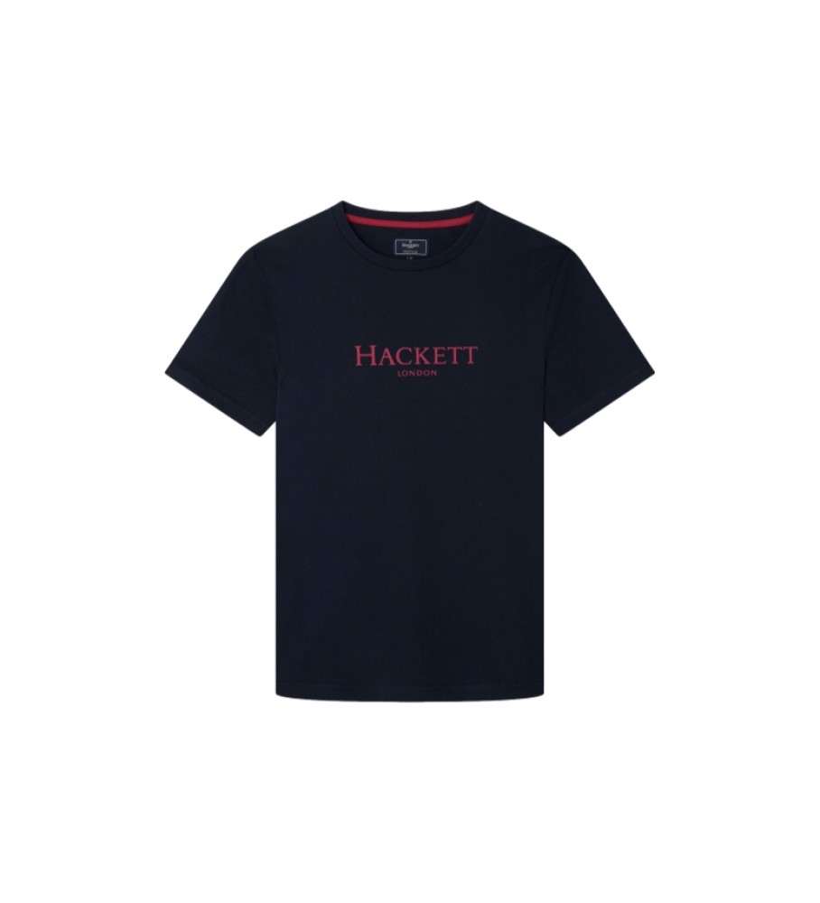 Hackett T-shirt con logo stampato blu navy