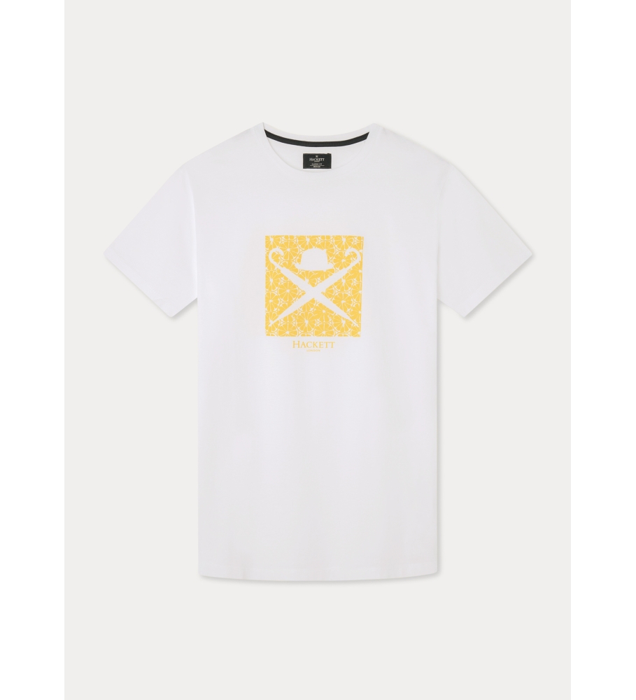 HACKETT T-shirt bianca con stampa agrumi
