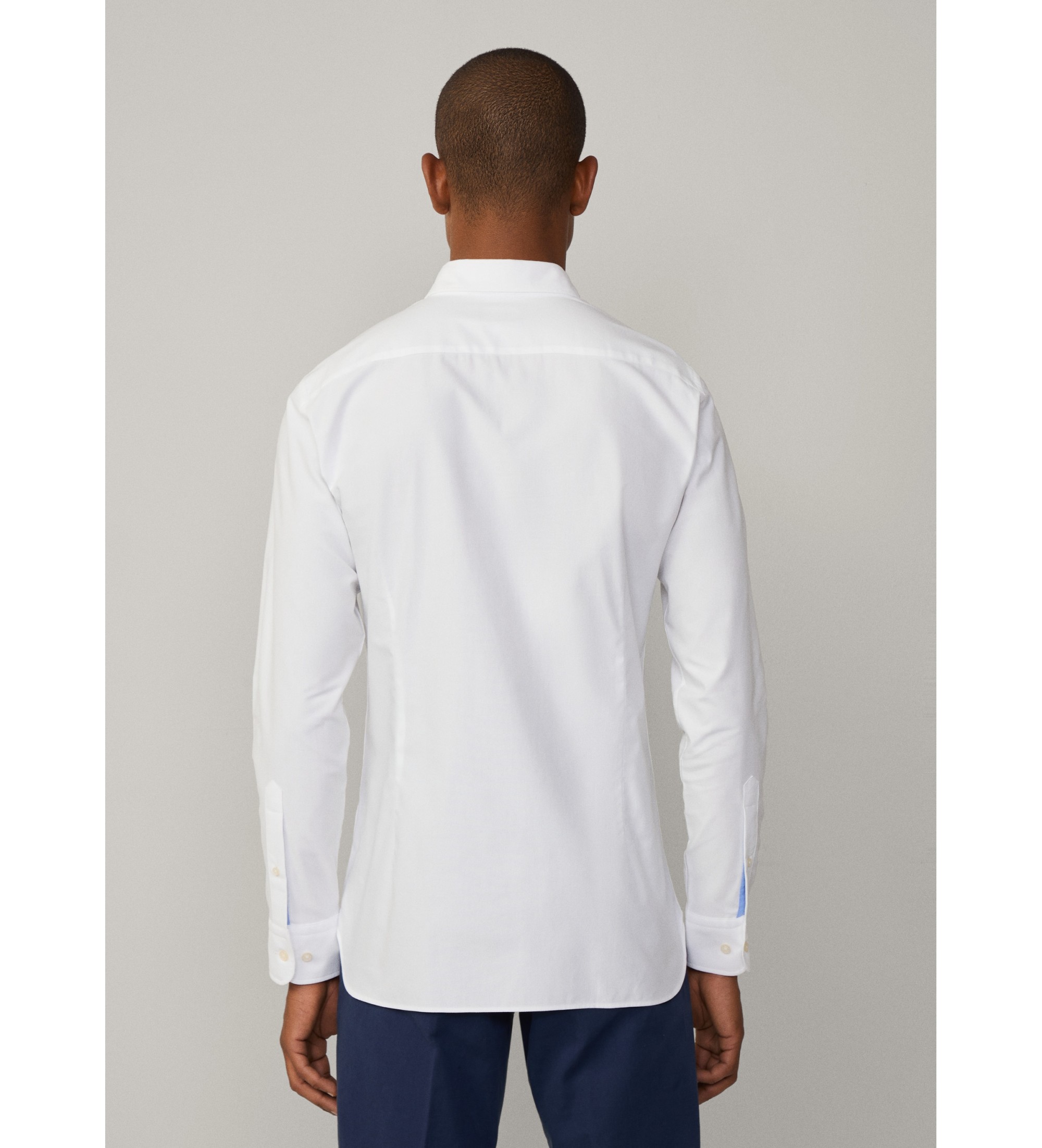 Hackett London Hemd Passform schlank Struktur weiß