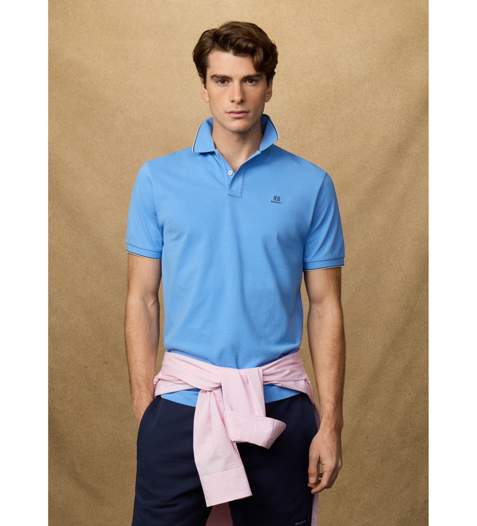 Hackett London Heritage Tipped Polo shirt blue