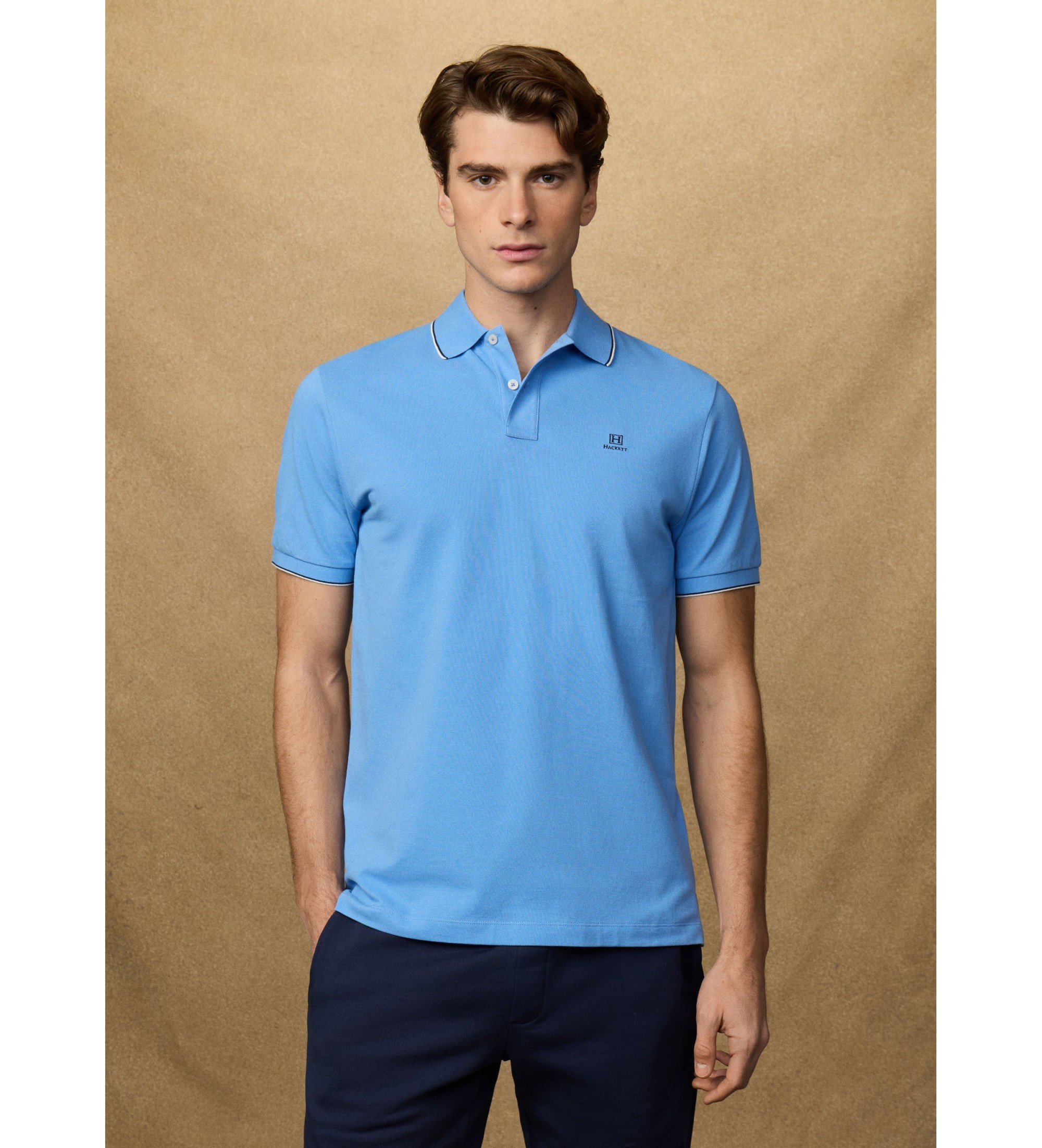Hackett London Heritage Tipped Polo shirt blue