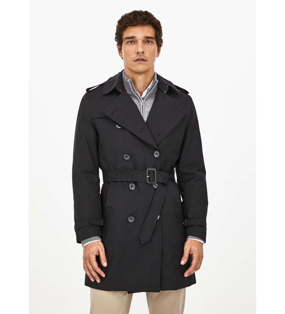 HACKETT Kingsway Trench Jacket black - ESD Store fashion, footwear and  accessories - best brands shoes and designer shoes