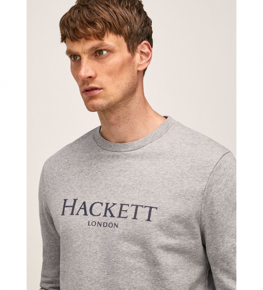HACKETT Sweat-shirt à logo London Crew gris