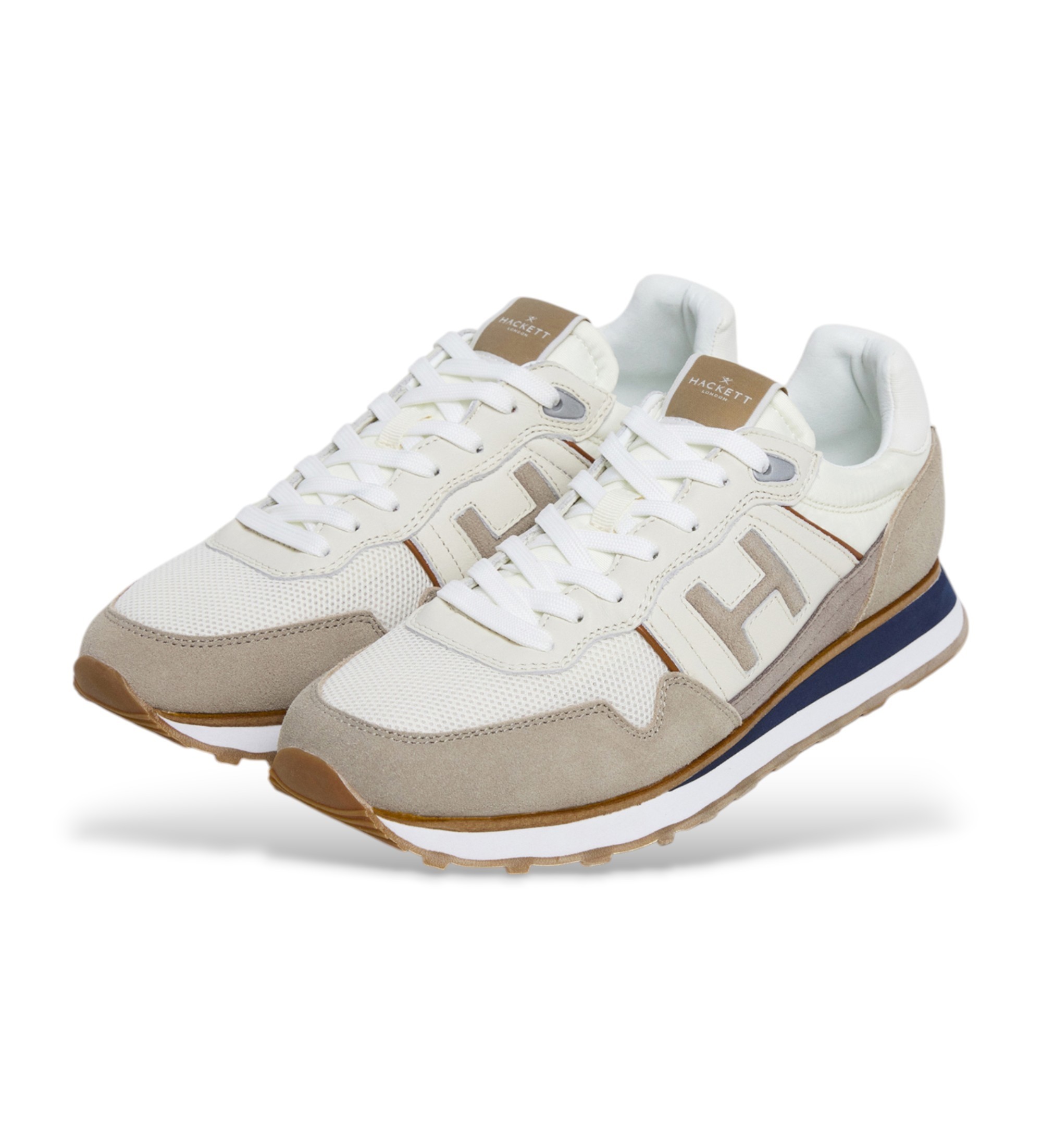 Hackett London Sneakers in pelle beige Telfor Vibesun Hackett London Sneakers in pelle beige Telfor Vibesun
