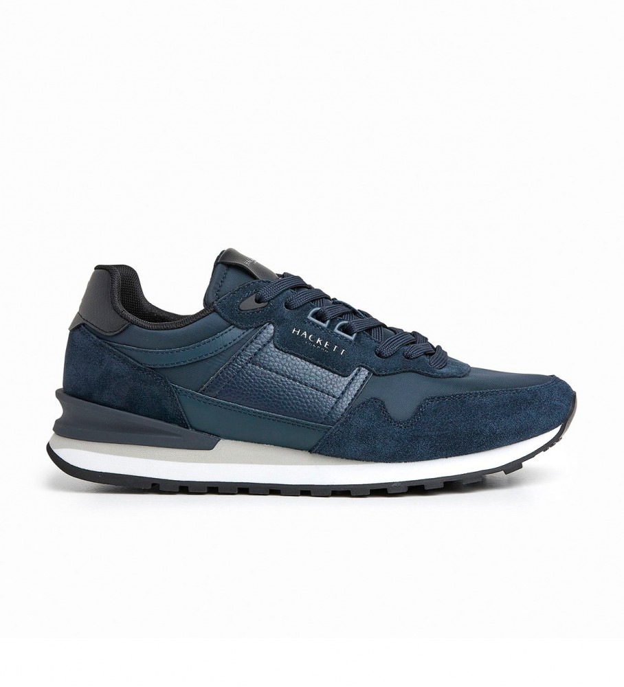 Hackett Telfor Classic navy leather trainers