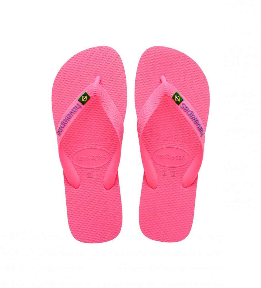 Havaianas Flip flops Brasil Logotipo rosa