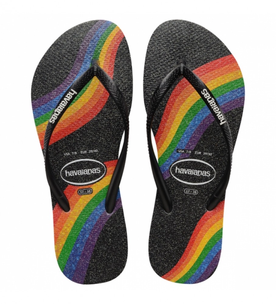 Havaianas Slim Pride black flip flops