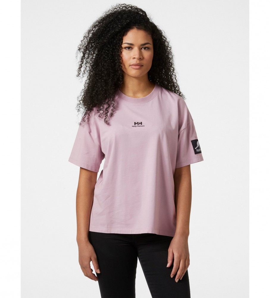 Helly Hansen W Yu Patch T-shirt rosa