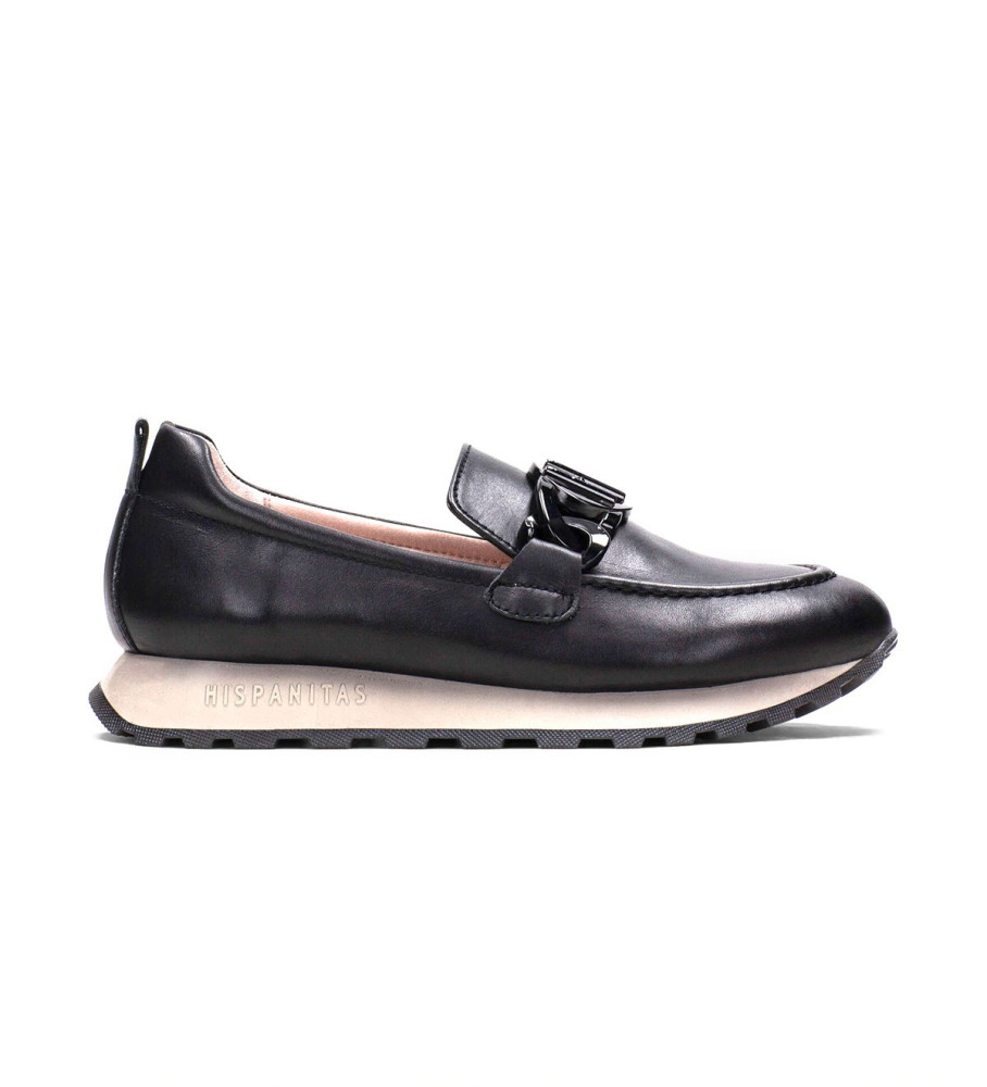 Hispanitas Loira leather loafers black