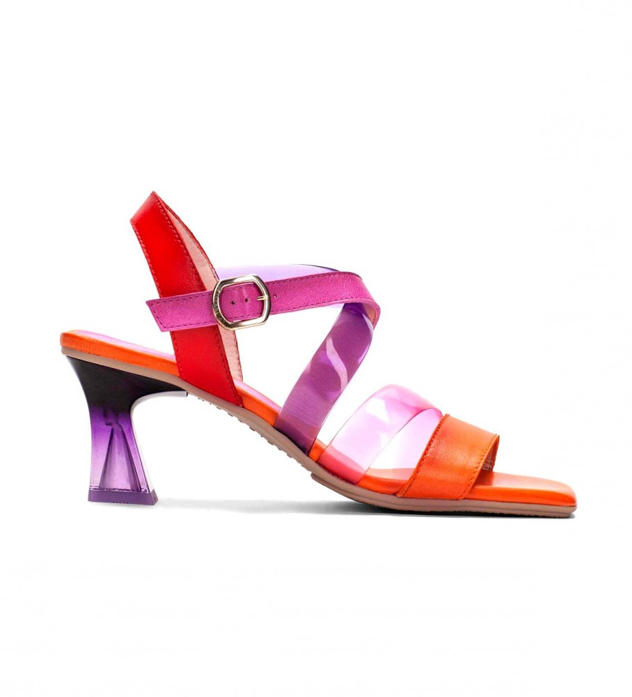hacha semestre Intenso Hispanitas Sandalias de Piel Greta lila, naranja -Altura tacón 6cm- -  Tienda Esdemarca calzado, moda y complementos - zapatos de marca y  zapatillas de marca
