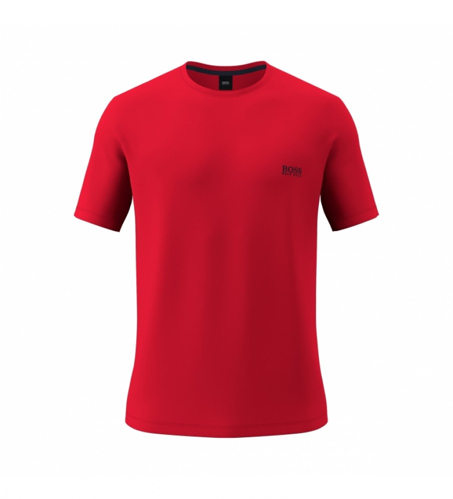 BOSS T-shirt lunga in cotone elasticizzato rossa