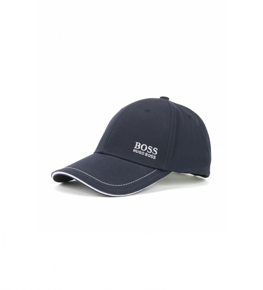 BOSS Navy Cotton Cap with Logo