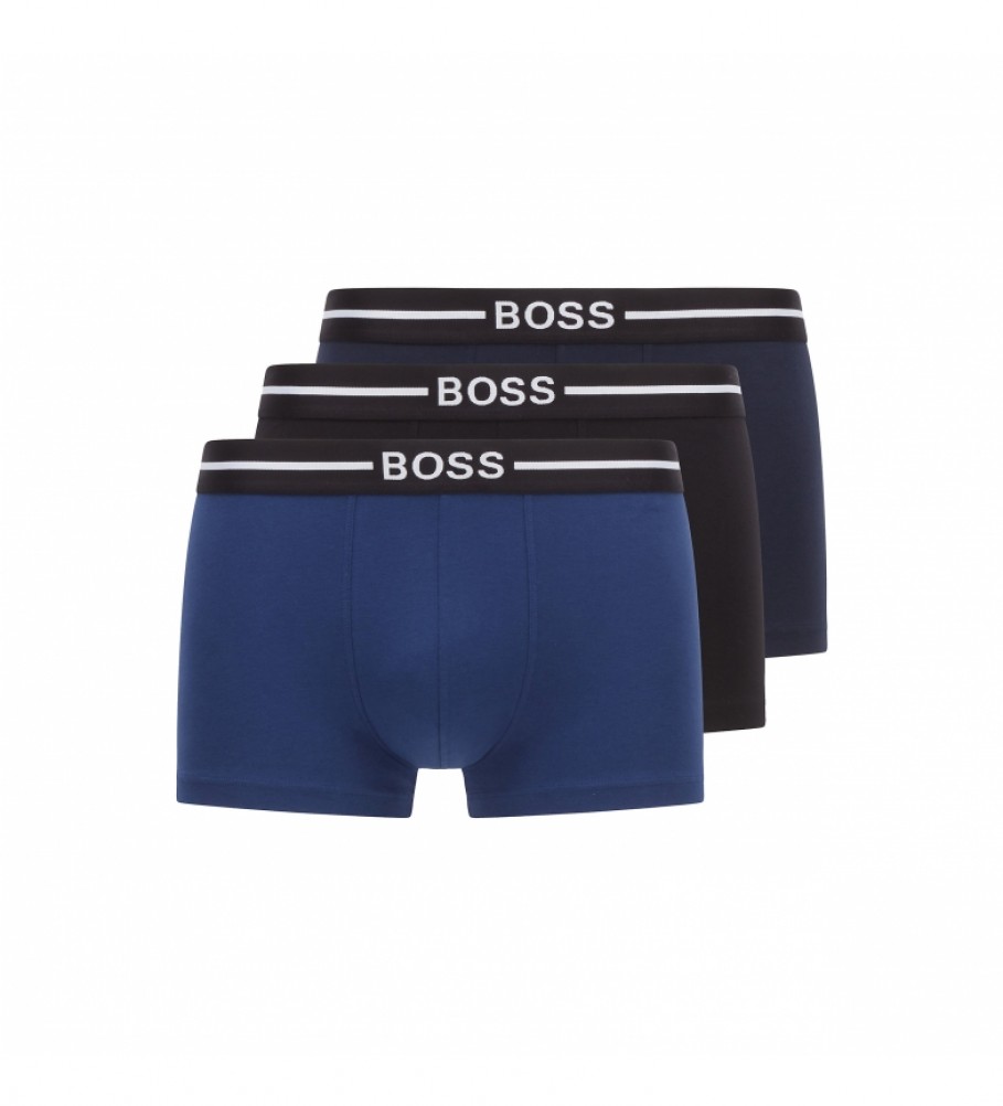 BOSS Pack de 3 Boxers 10234836 02 preto, azul