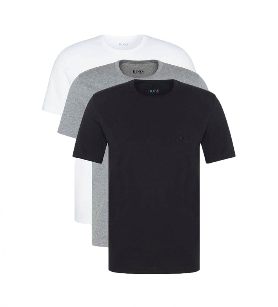 BOSS Confezione da 3 magliette RN CO 50325388 nero, grigio, bianco