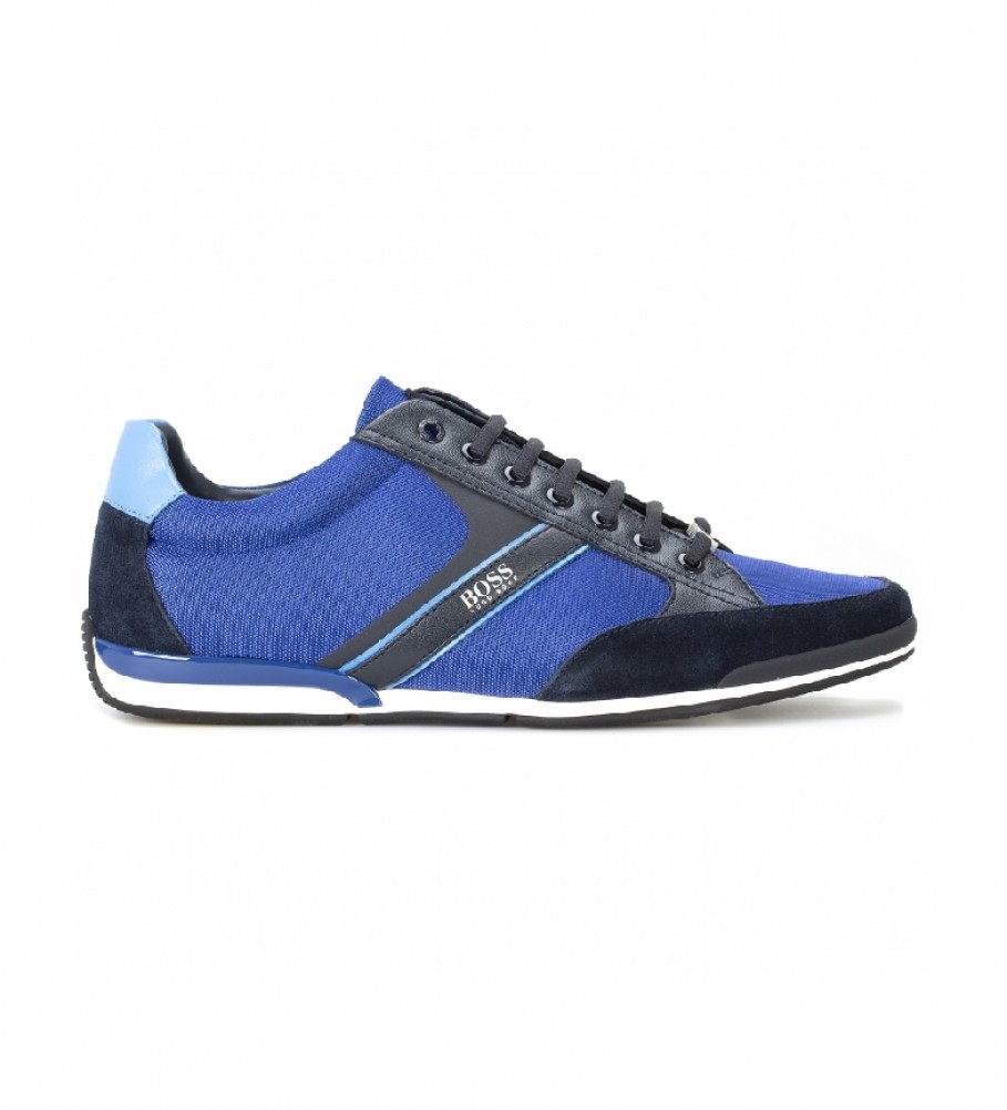 BOSS Low Top Sneakers with Bamboo Charcoal Lining blue