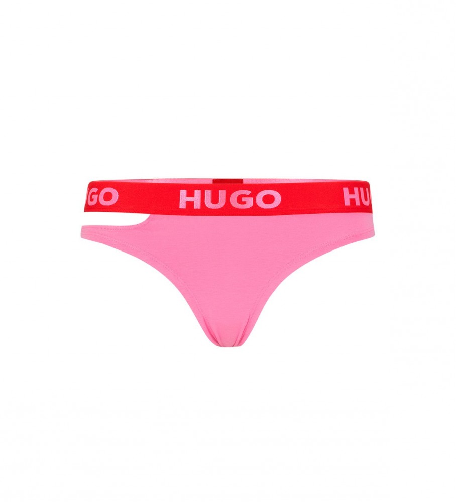 HUGO Tanga Logotipo Pink