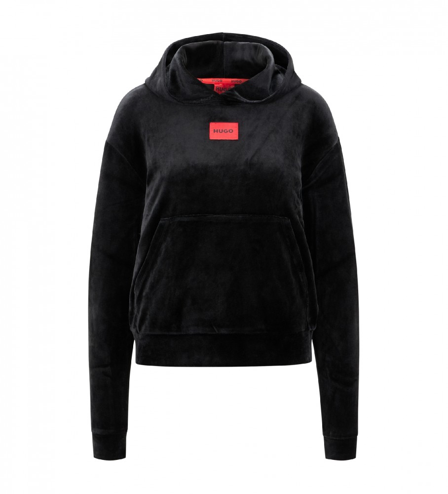 HUGO Black velvet sweatshirt