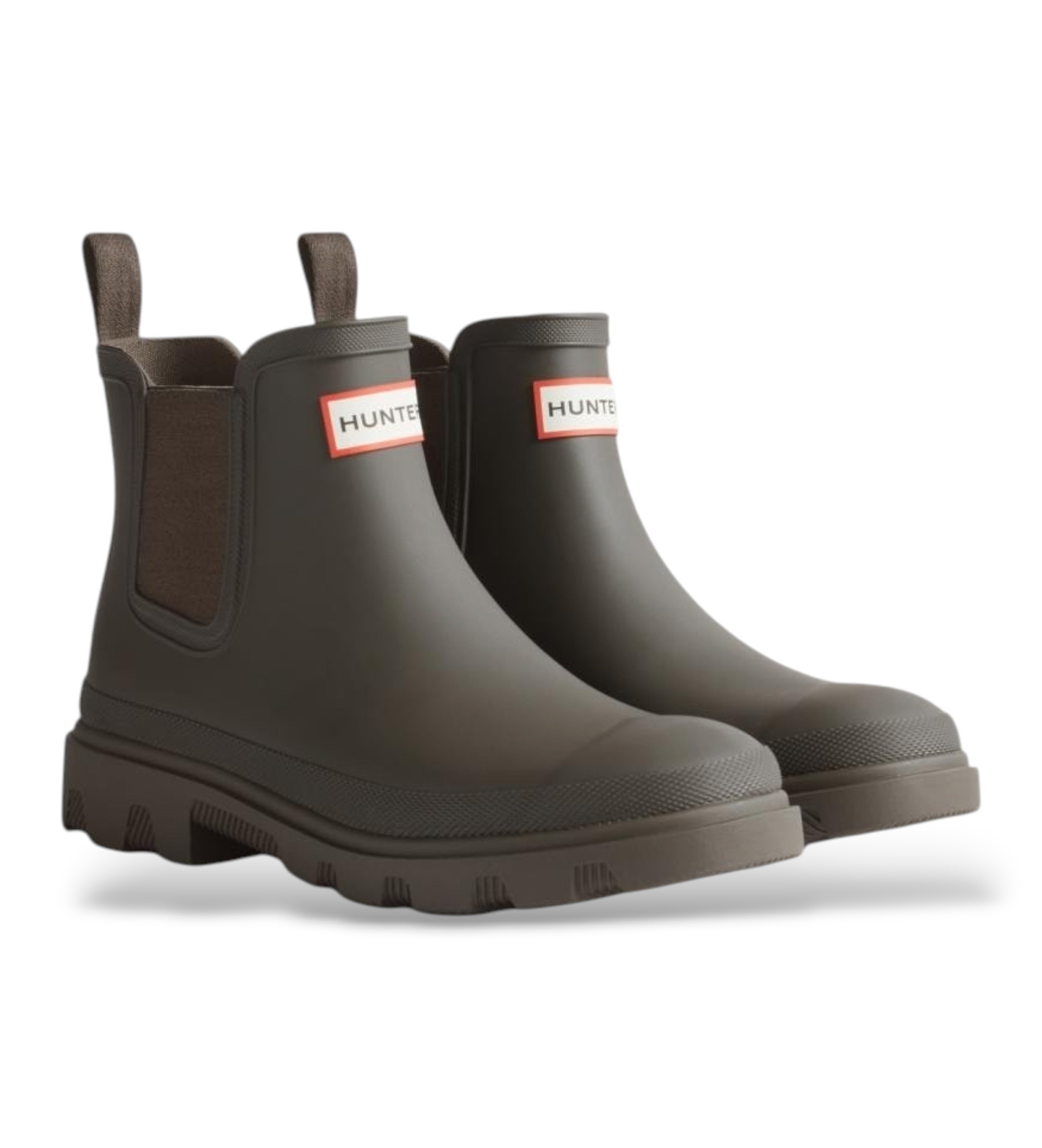 Braune Downpour Chelsea Gummistiefel