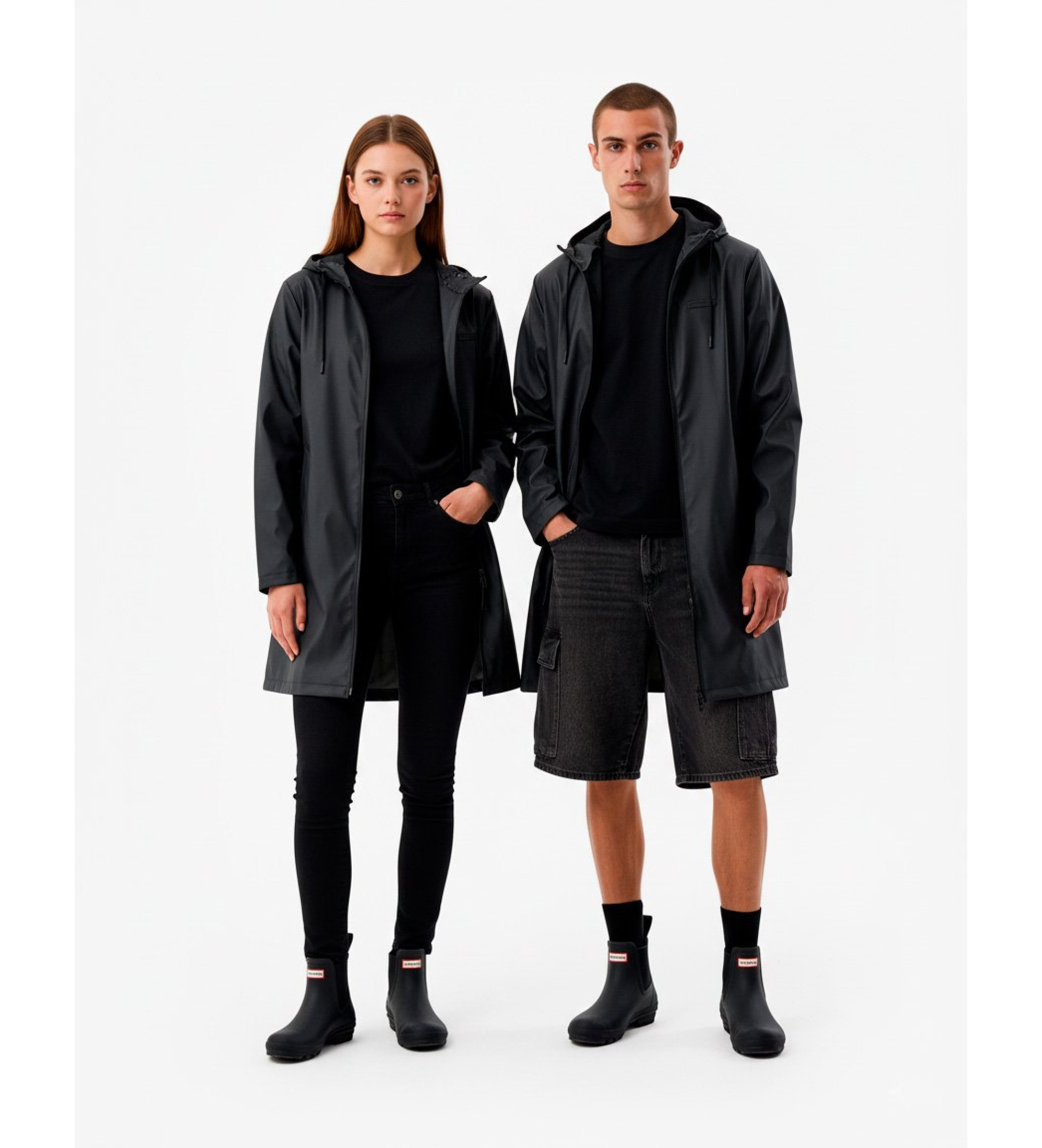 Hunter Impermeabile nero Andrea Pu Hunter Impermeabile nero Andrea Pu