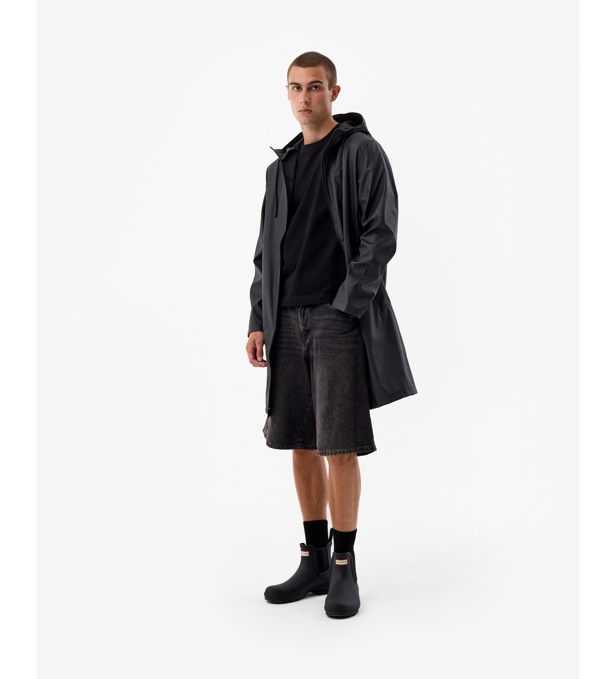 Hunter Impermeabile nero Andrea Pu Hunter Impermeabile nero Andrea Pu