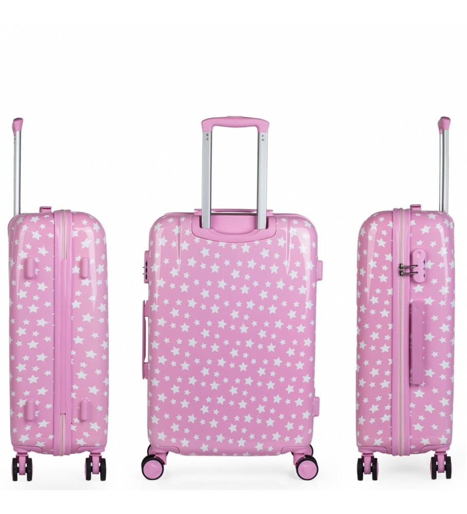 ITACA Set valigia 50/60 CMS e beauty case ITACA 702400B colore rosa