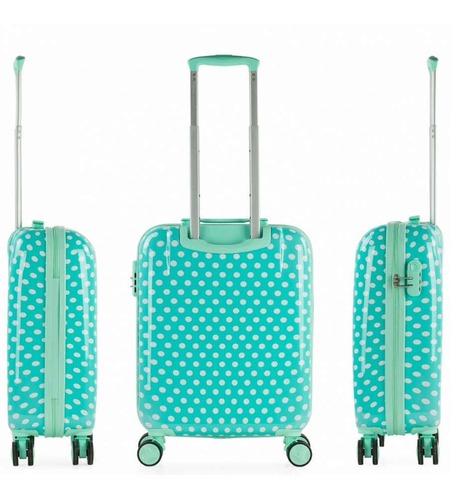 ITACA Juego de Maletas 50/60 CMS y neceser ITACA 702400B color topos menta