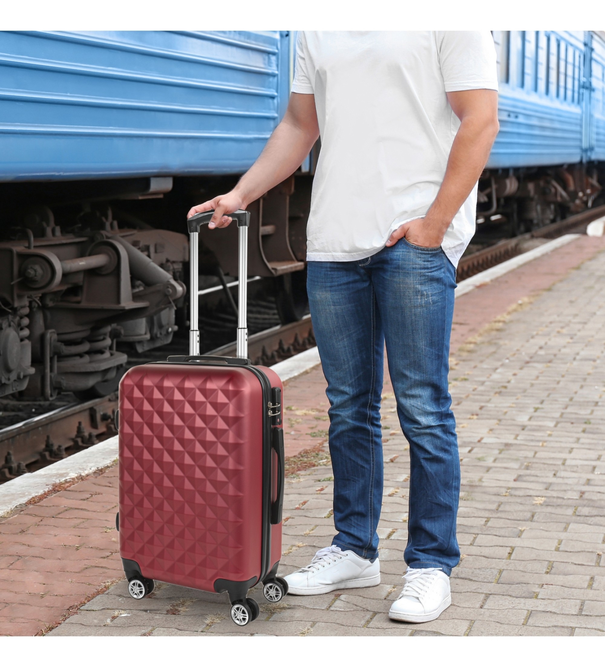 ITACA Valigia da cabina con combinazione TSA 771750 marrone