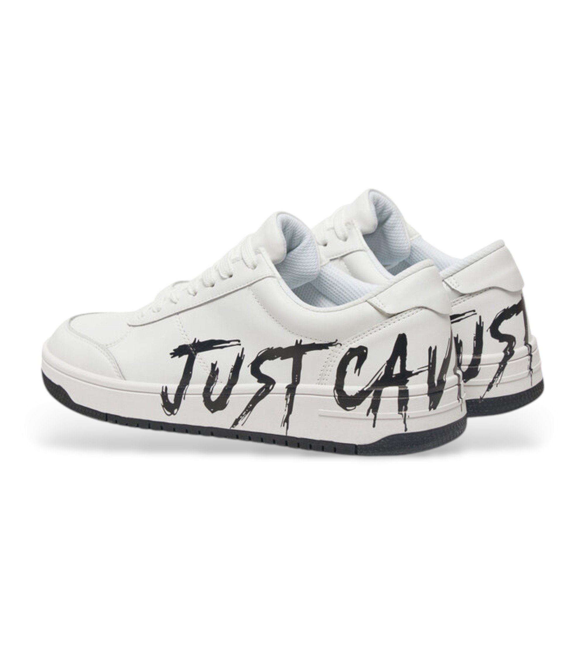Just Cavalli White logo leather trainers - Esdemarca Store