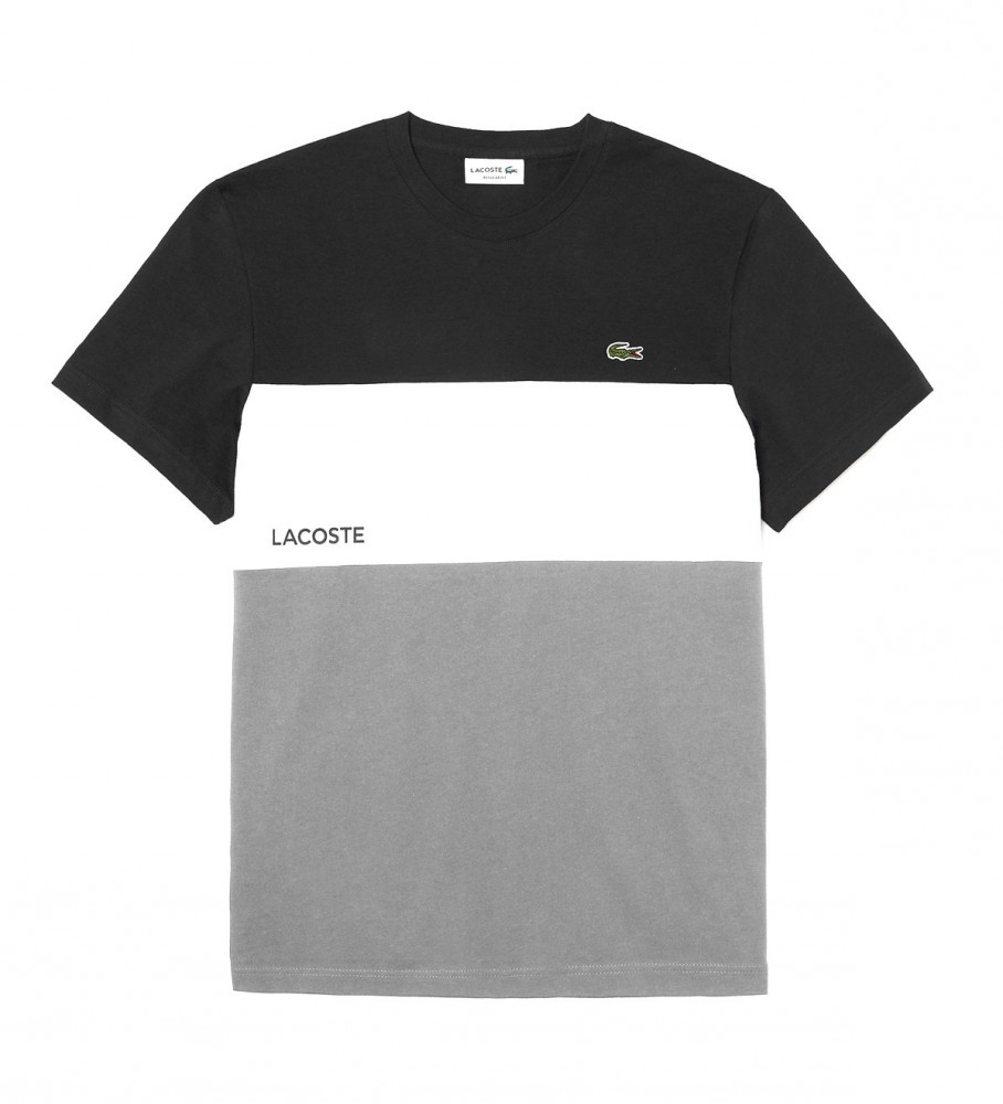 Lacoste Camiseta block negro, gris