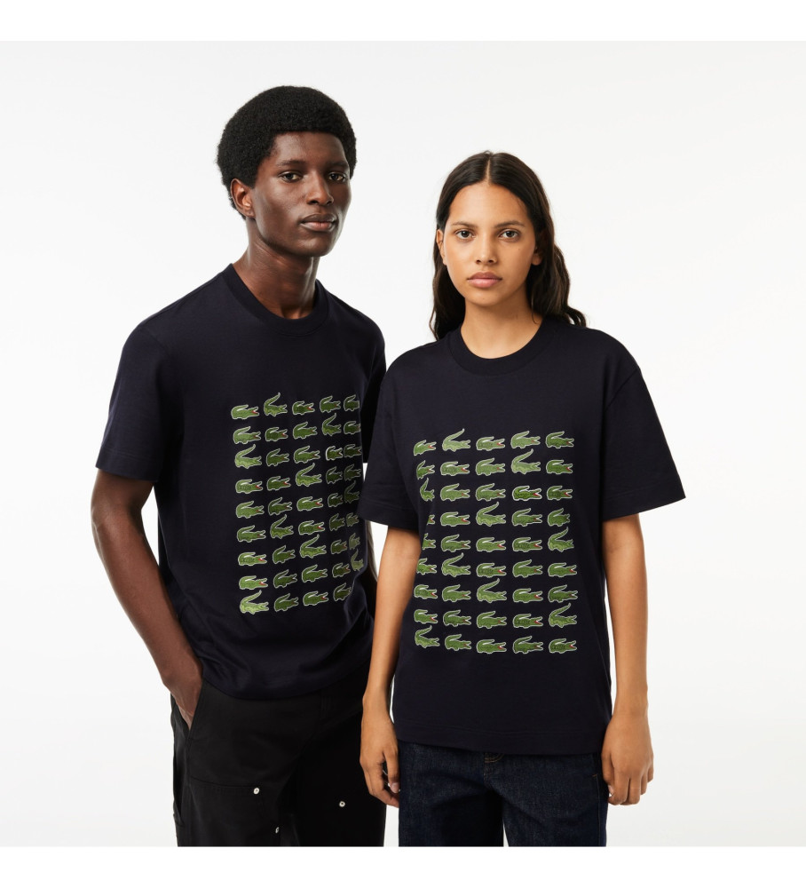 Lacoste T-shirt à coupe décontractée avec imprimé emblématique de la marine