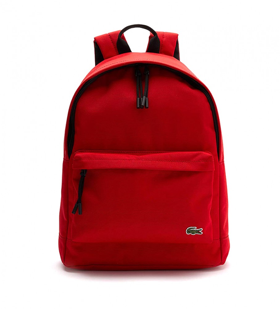 Lacoste Small Backpack Neocroc Canvas red -25x34x10,5cm- -25x34x10,5cm