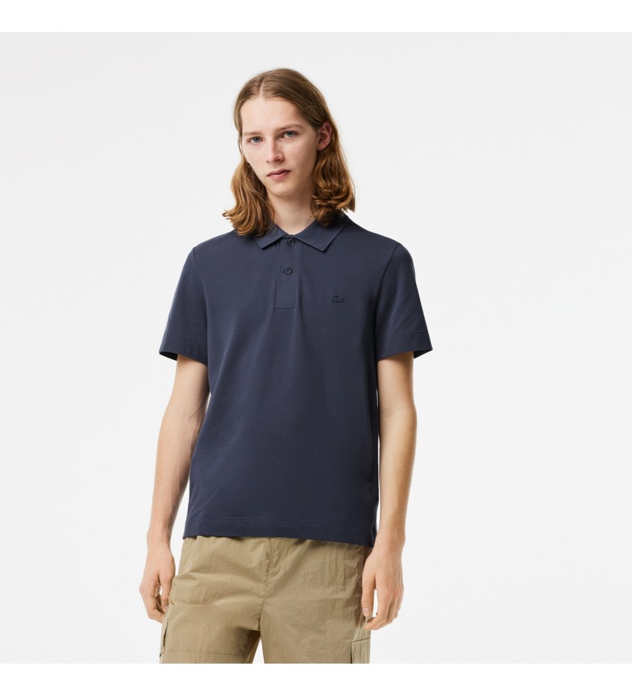 Lacoste Regular Breathable navy polo shirt - ESD Store fashion ...