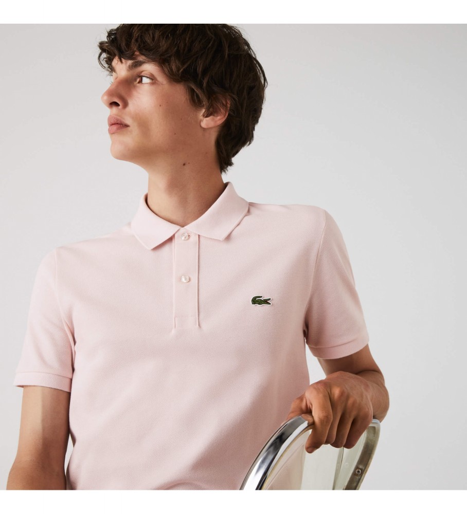 Lacoste Slim Fit light pink polo shirt 