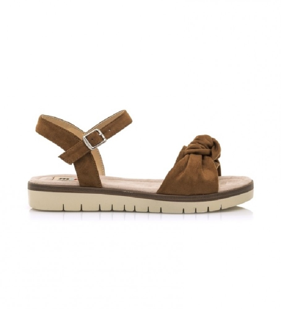 Mustang Brown Bow Sandals