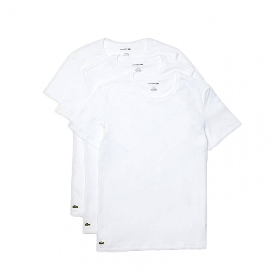 Lacoste Confezione da 3 magliette intime bianche Sous-Vetement