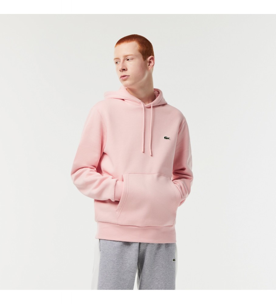 Lacoste Sweatshirt Ecologic Hoodie pink - Esdemarca med fodtøj, mode og tilbehør - bedste mærker i sko og designersko