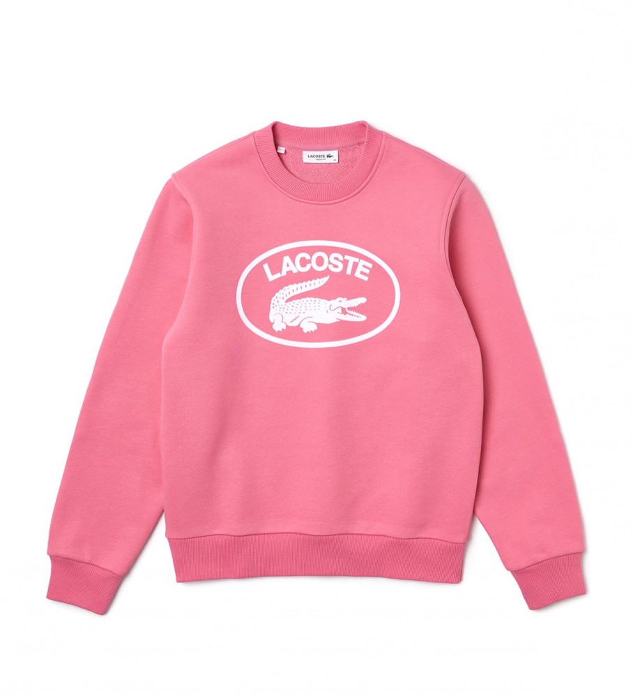 emne Institut konstant Lacoste Sweatshirt med løs pasform i pink fleece - Esdemarca butik med  fodtøj, mode og tilbehør - bedste mærker i sko og designersko
