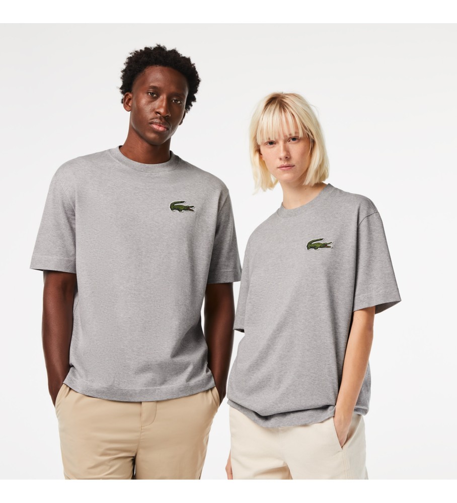 Lacoste T-shirt med løs pasform grå - Esdemarca butik med fodtøj, og tilbehør - bedste mærker sko og