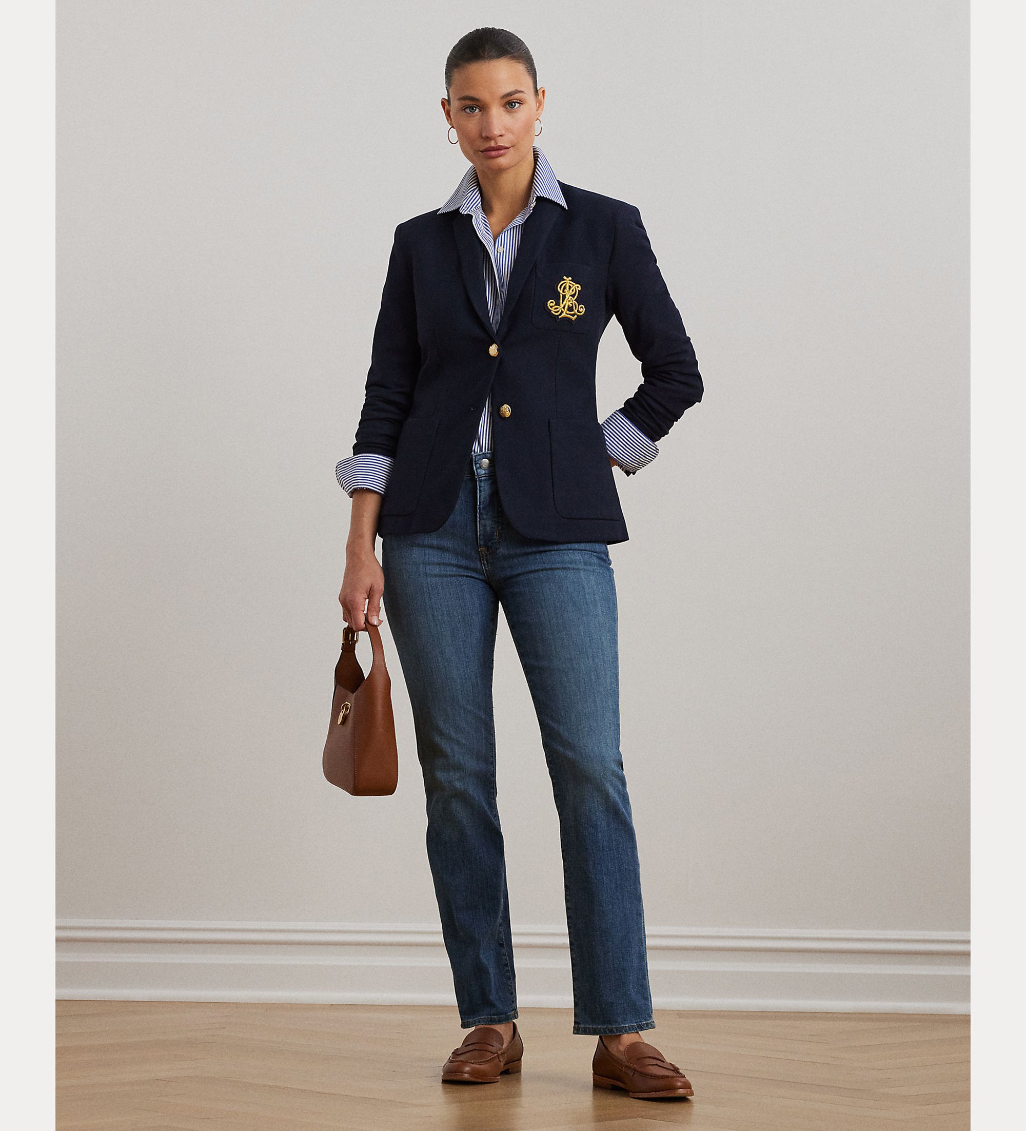 Lauren Ralph Lauren Blazer Bullion Jacquard marino