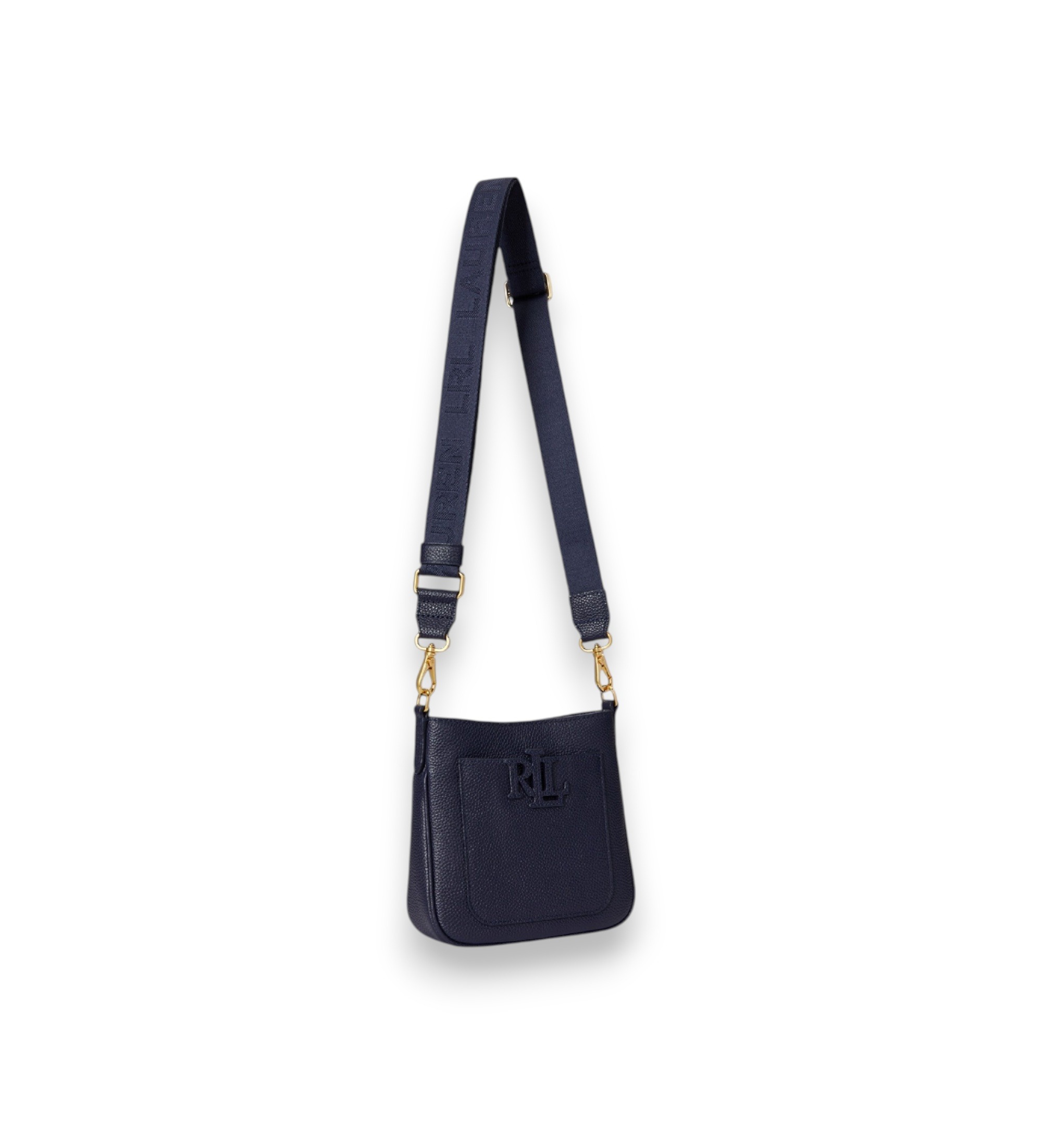 Lauren Ralph Lauren Kleine marineblauwe leren crossbodytas Cameryn