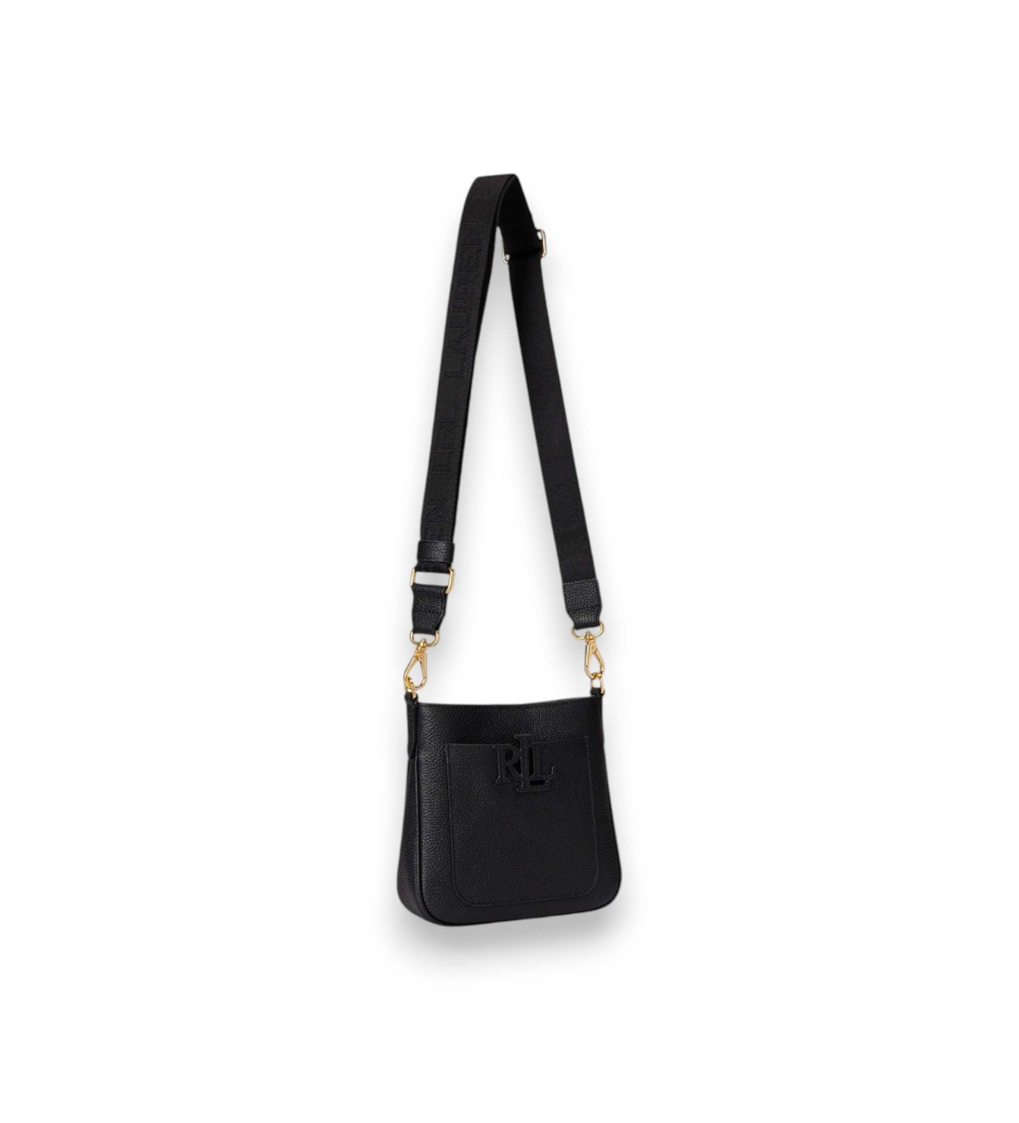 Lauren Ralph Lauren Kleine zwarte leren crossbodytas Cameryn