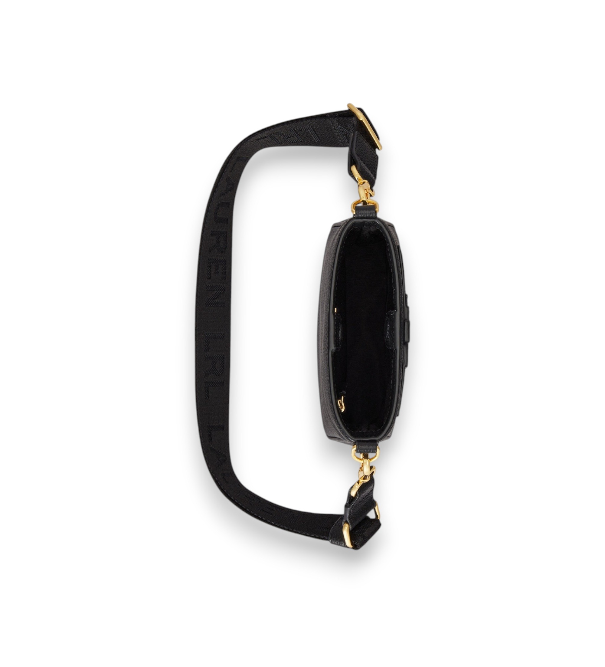 Lauren Ralph Lauren Kleine zwarte leren crossbodytas Cameryn
