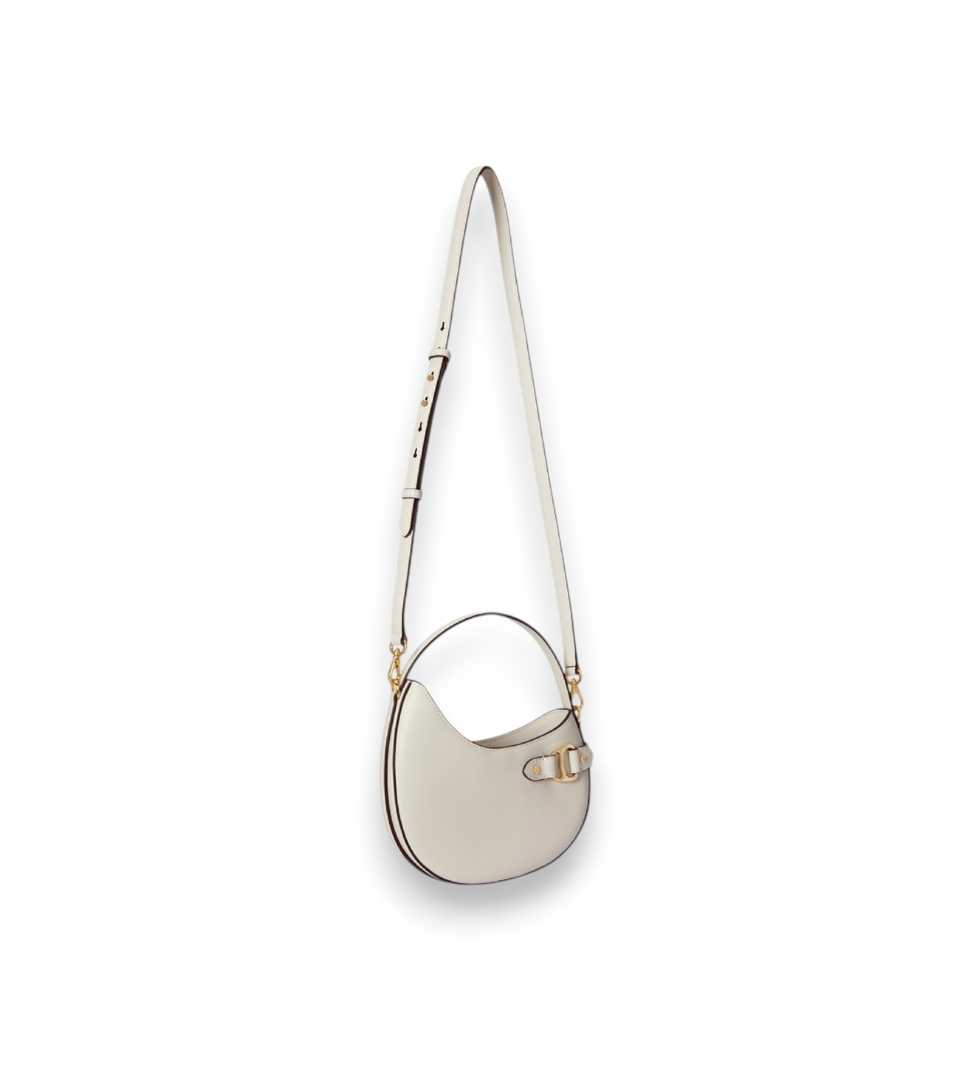 Lauren Ralph Lauren Tasha kleine crossbodytas van gebroken wit leer