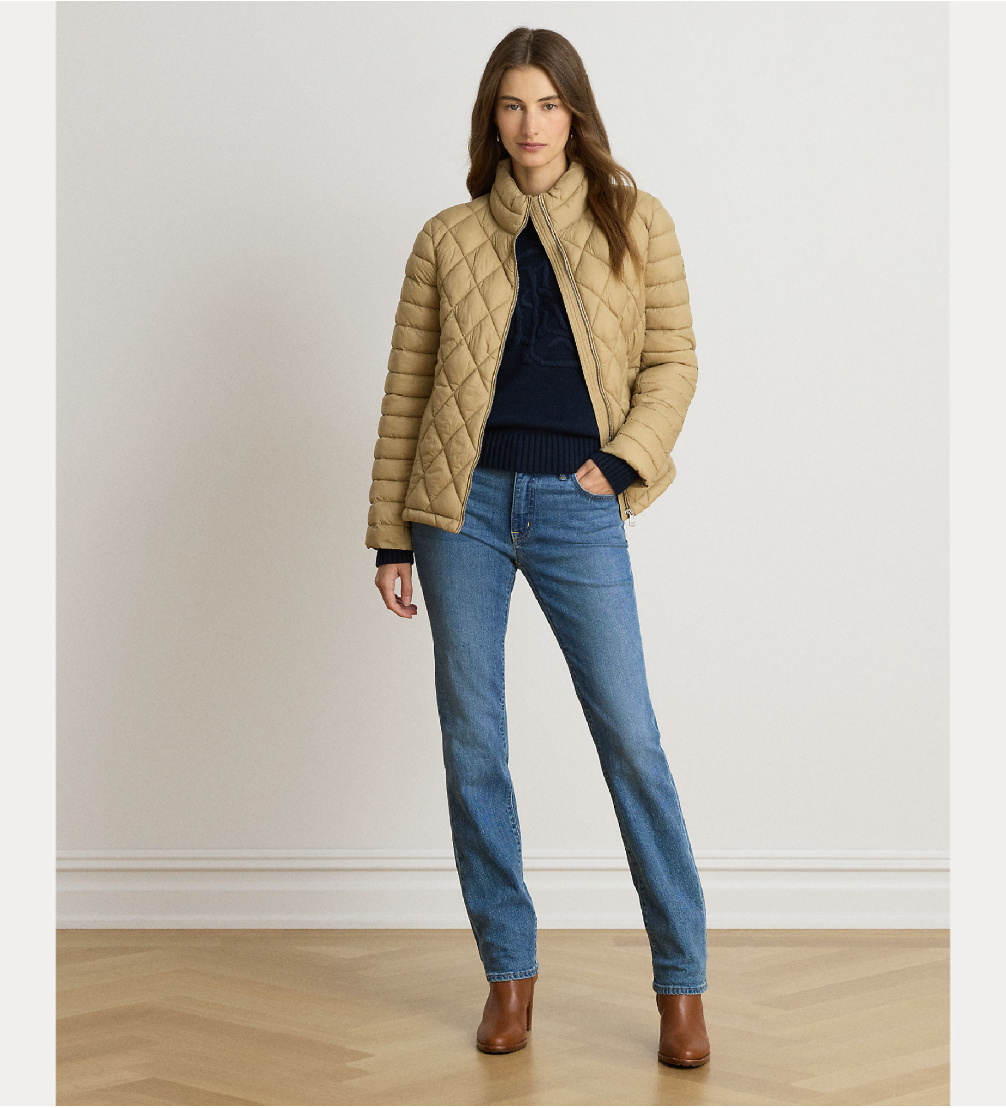 Lauren Ralph Lauren Kurtka Mix beżowa