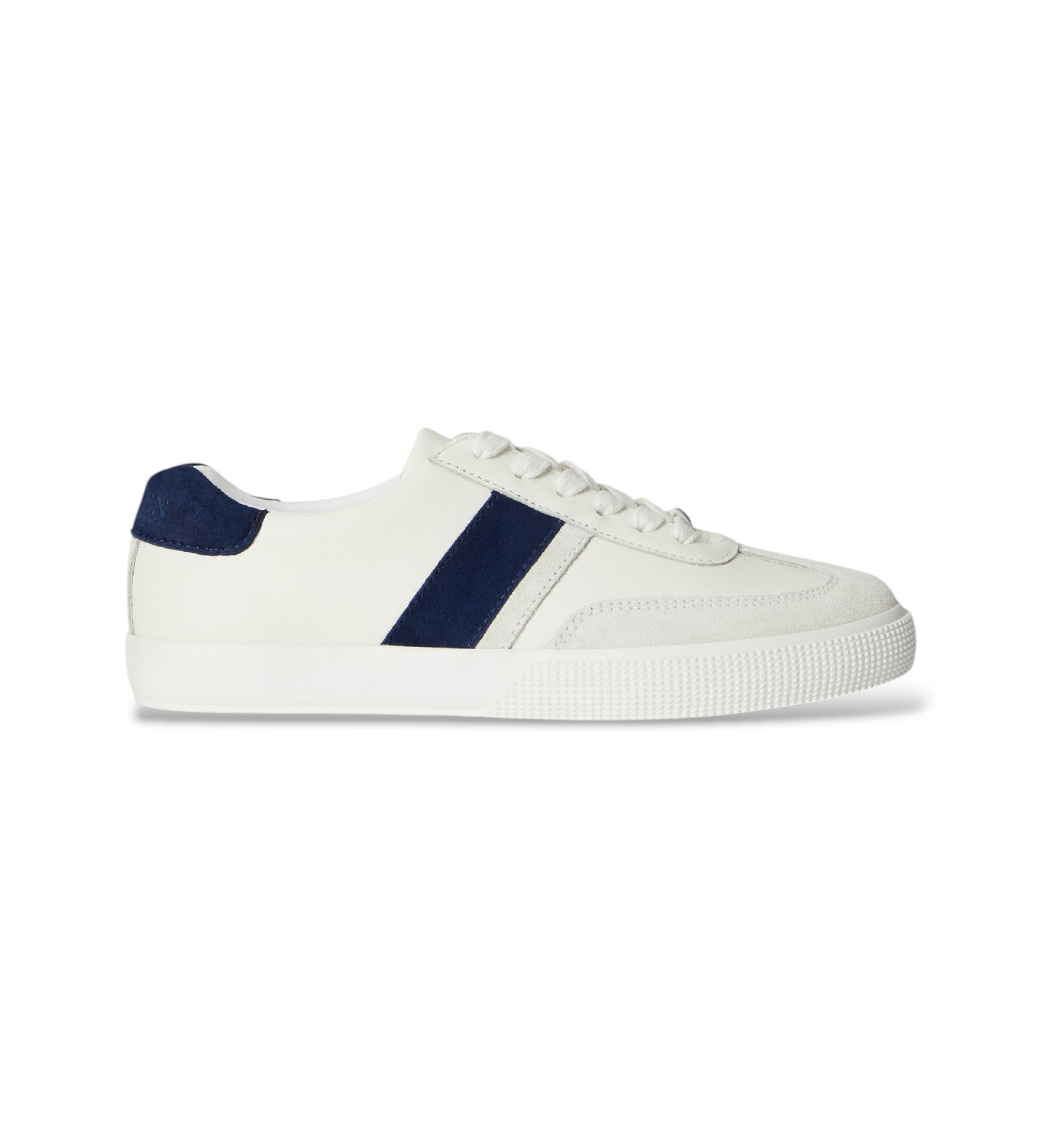 Lauren Ralph Lauren Zapatillas Braylee bicolor de piel y ante blanco, marino
