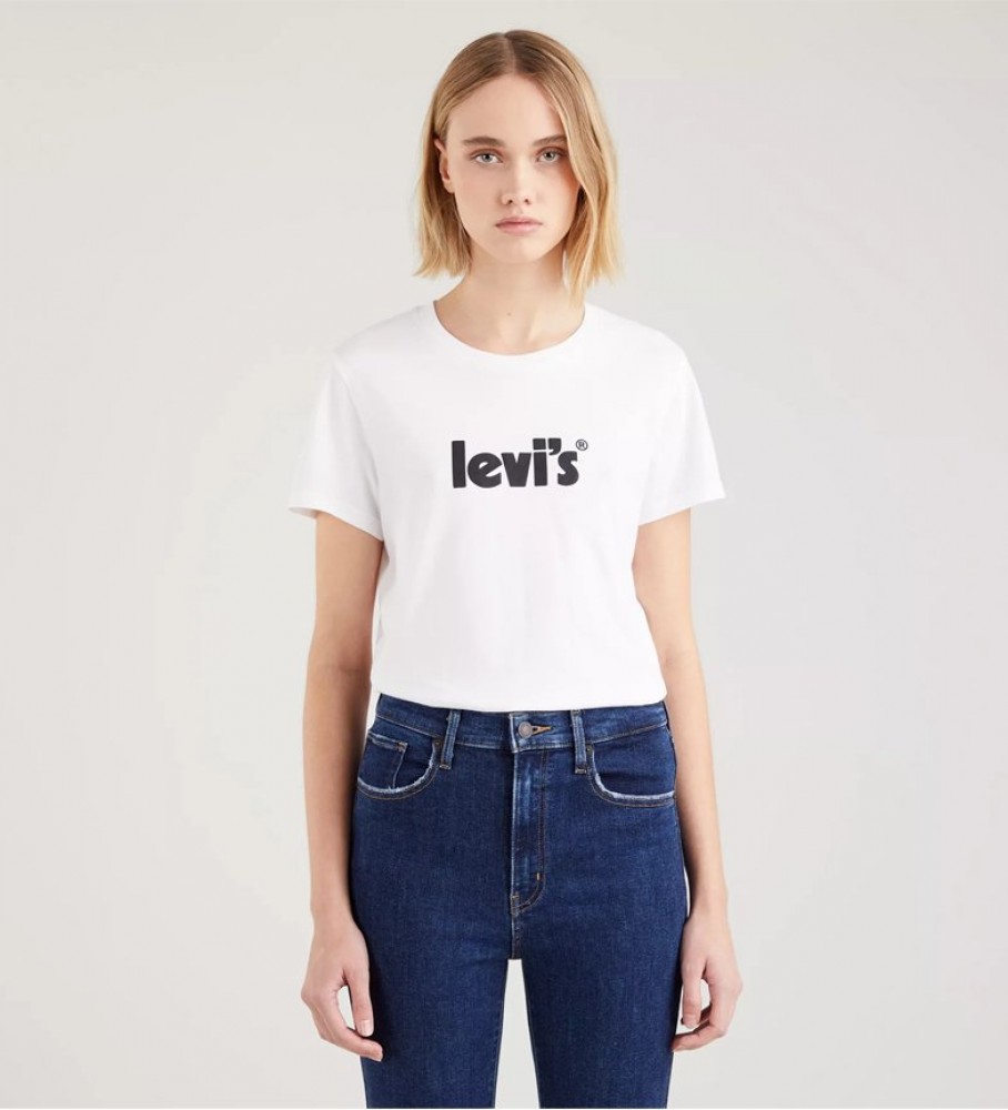 Levi's T-shirt gráfica com logótipo branco