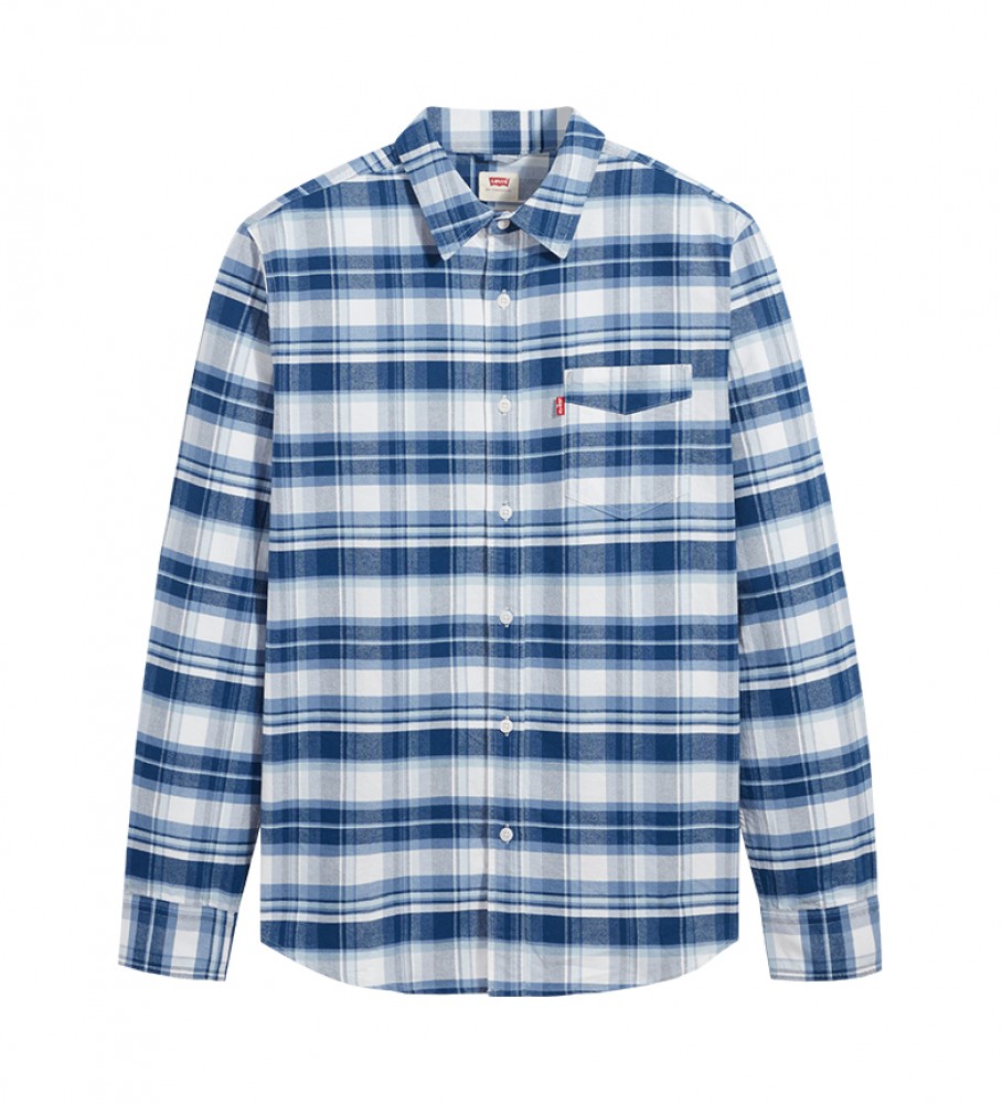 Levi's Classic blue, white checkered shirt