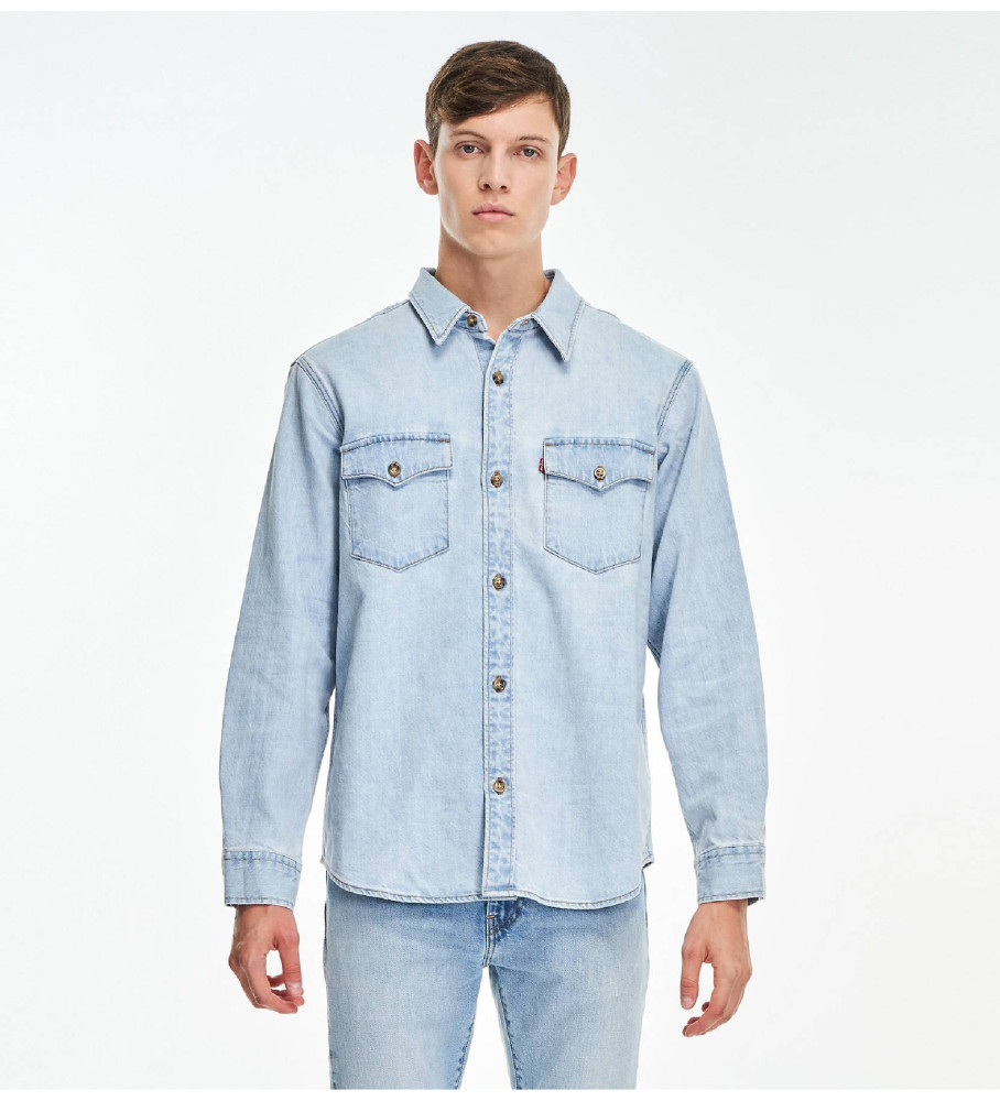 Levi's Camicia blu vestibilità western vestibilità regolare - ESD Store moda,  calzature e accessori - migliori marche di scarpe e scarpe firmate